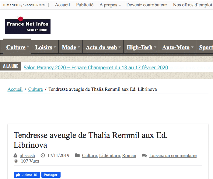 Article France Info Net Thalia Remmil